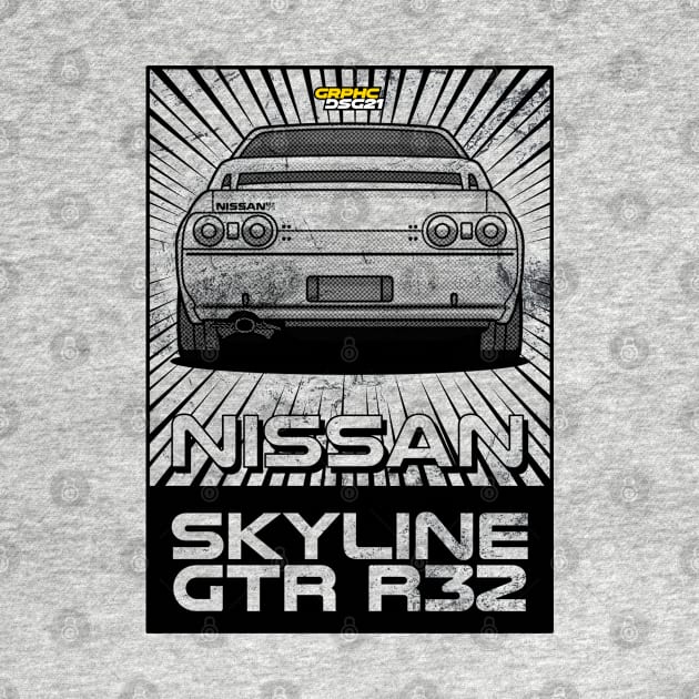 Nissan Skyline GTR R-32 JDM Anime Manga by grphc_dsg21